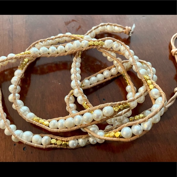 Victoria Emerson Jewelry - Victoria Emerson pearl wrap bracelet LIKE NEW condition- pearls on natural